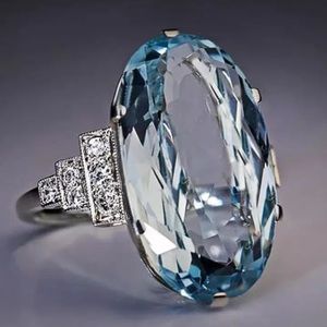New 925 Sterling Silver blue stone Ring
